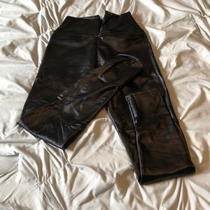 Faux leather leggings